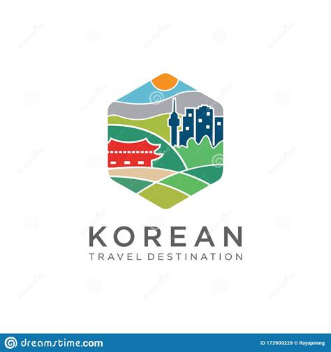 Korean Logo Design Korea Logo Vector Korea Travel Landmarks Korea
