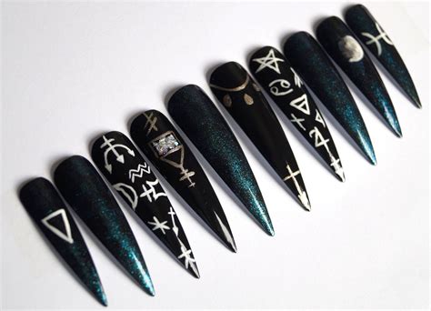 Extra Long Stiletto Nails Witch Nails Fake Nail Kylie Jenner Press On Nails Acrylic Nails