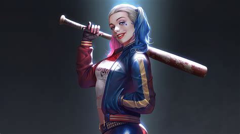 Harley Quinn Fanart Smiling 4k Wallpaper HD Superheroes Wallpapers 4k