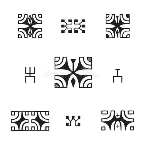 Polynesian Tattoo Indigenous Primitive Art Stock Vector Illustration