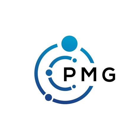 Diseño De Logotipo De Tecnología De Letra Pmg Sobre Fondo Blanco Pmg Creative Initials Letter