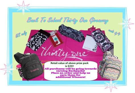 Back To School Thirty One Giveawayparty Bb Product Reviews Thirty
