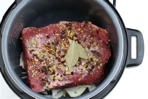 Or, make it in the instant pot pressure cooker and she's done in just about 1 hour 30 minutes. Instant Pot Corned Beef and Cabbage Recipe