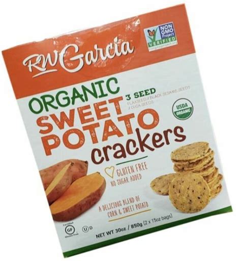 Rw Garcia Organic 3 Seed Sweet Potato Crackers 2 X 15 Oz Bags Non Gmo Gluten For Sale Online