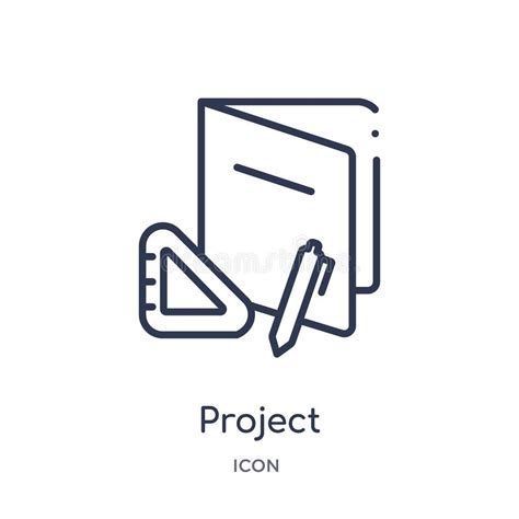 Linear Project Icon From Crowdfunding Outline Collection Thin Line