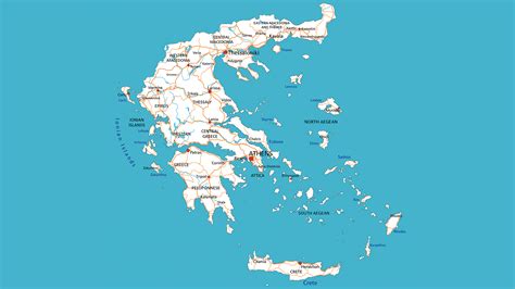Mapa De Carreteras De Grecia