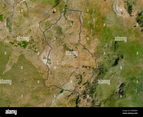 Dodoma Region Of Tanzania Low Resolution Satellite Map Stock Photo
