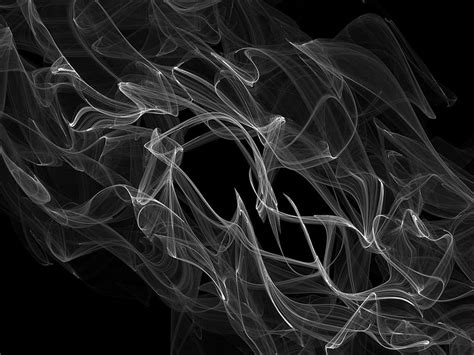 Abstract Smoke Fractal Monochrome Shapes Chaoscope Software Hd