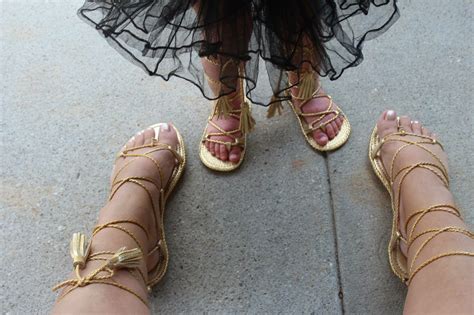 Girls Gladiators Sandals Made From Gold Genuine Leather Lace Etsy