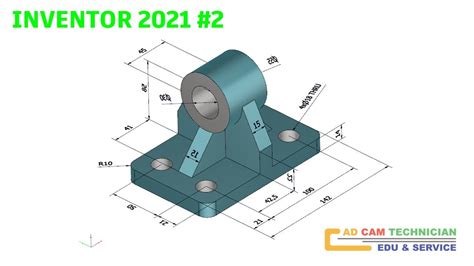 Inventor 2021 Tutorial 2 3d Modeling Basic Mdb Annotate 3d And 3d Pdf