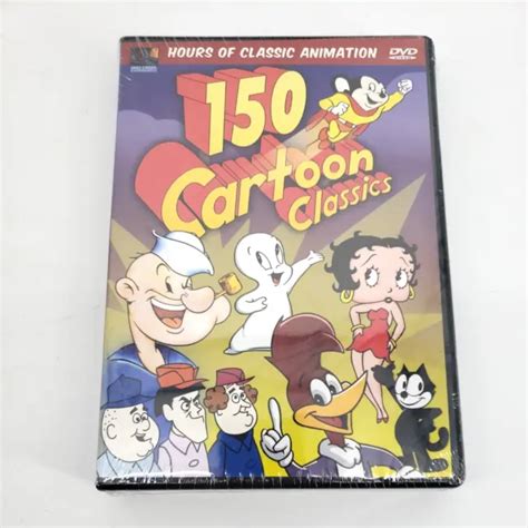 New 150 Cartoon Classics Dvd Sealed Classic Animation Popeye Betty Boop