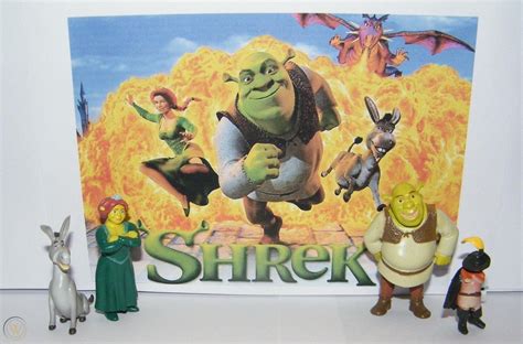 Dreamworks Shrek Figure Playset Toy Set With Shrek Fiona Puss N Boots