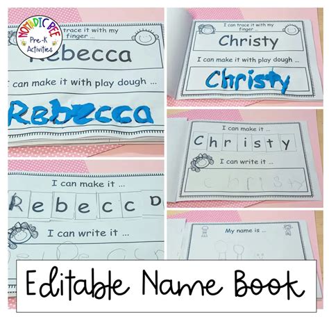 Editable Name Printable Book Nbprekactivities