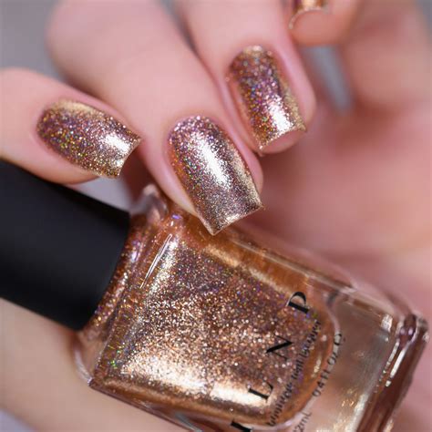 Mirage Brilliant Gold Holographic Ultra Metallic Nail Polish By Ilnp