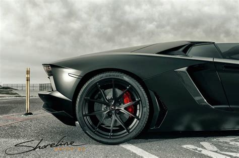 Matte Black Lamborghini Aventador Roadster By Shoreline Motoring Gtspirit