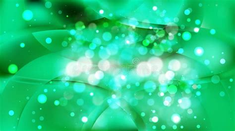 Abstract Emerald Green Bokeh Background Design Stock Vector