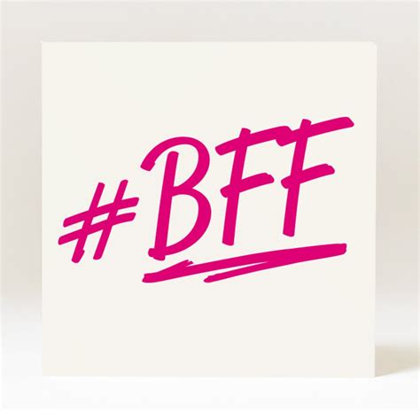 Hashtag Bff Best Friend Forever Card Etsy