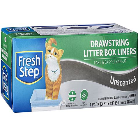 Fresh Step Drawstring Large Litter Box Liners Heavy Duty Liners For