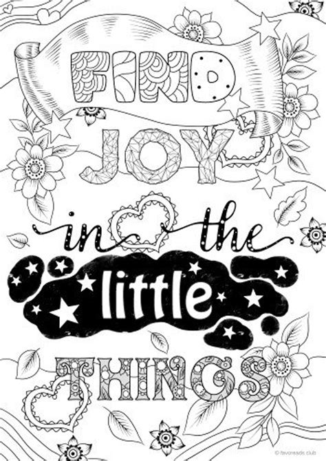 find joy printable adult coloring page from favoreads etsy