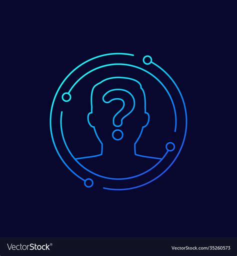 Unknown Person User Icon Line Royalty Free Vector Image