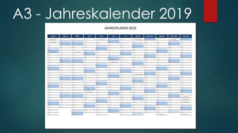 Hälfte mit kalenderwochen und feiertagen. Excel Kalender 2019 Kostenlos - Kalender Plan