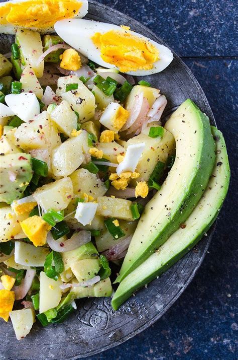 Avocado Potato Salad With Eggs Recipe Salad Soup And Salad