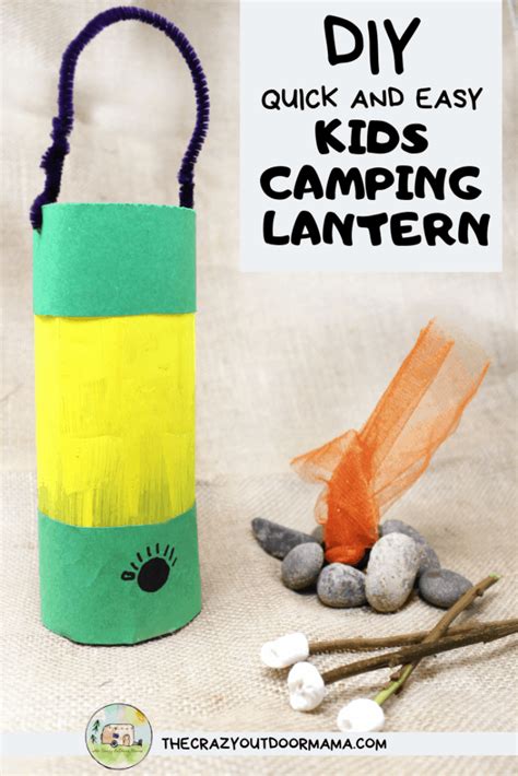 Cute Camping Craft For Kids Glowing Camping Lantern Made