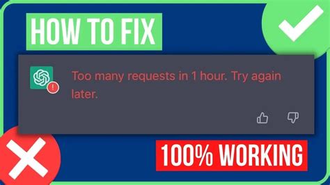 Fix Chat Gpt Too Many Requests In Hour Try Again Later Youtube