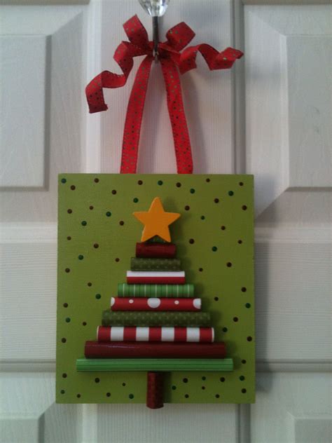 Rolled Paper Christmas Tree Plaque By Polkadotsoriginals