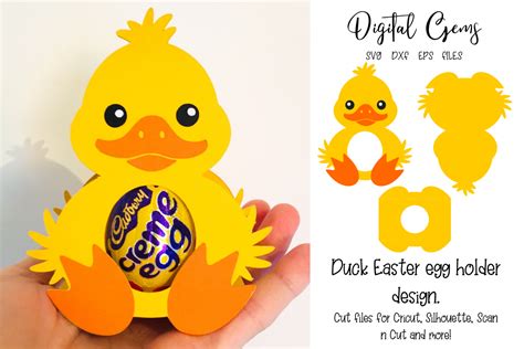 Duck Easter egg holder design SVG / DXF / EPS files