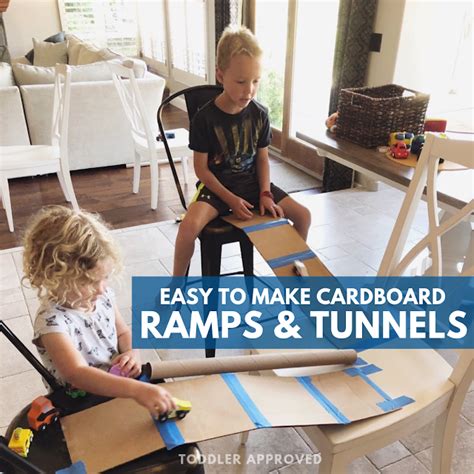 Toddler Approved Cardboard Car Ramps And Tunnels For Kids