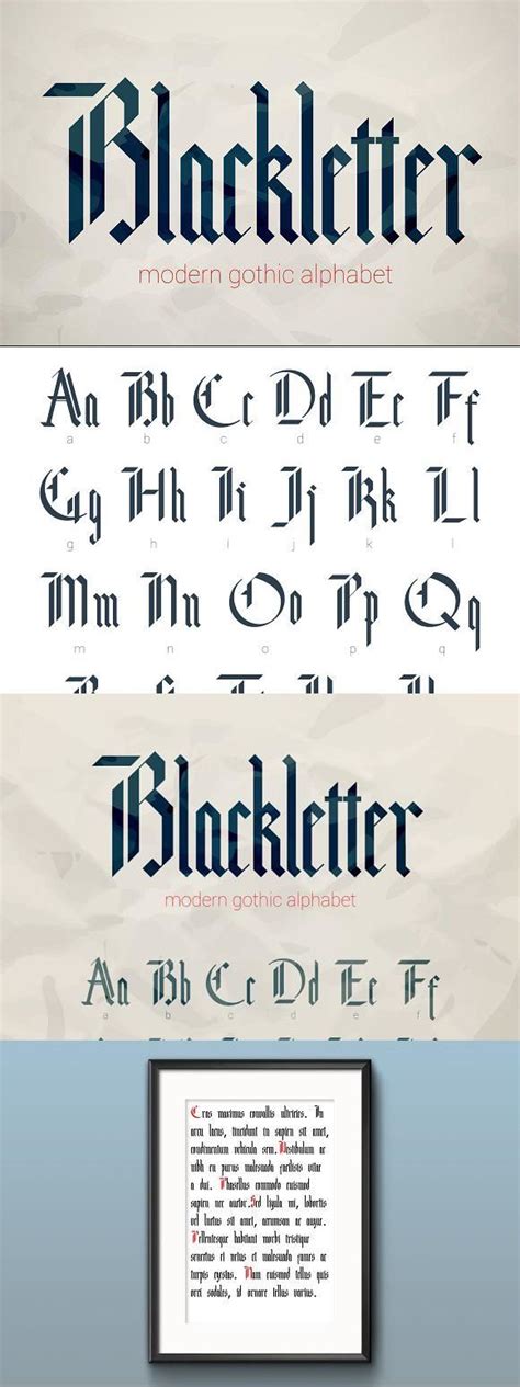 Blackletter Modern Gothic Font For 1200 Font Modern Typography
