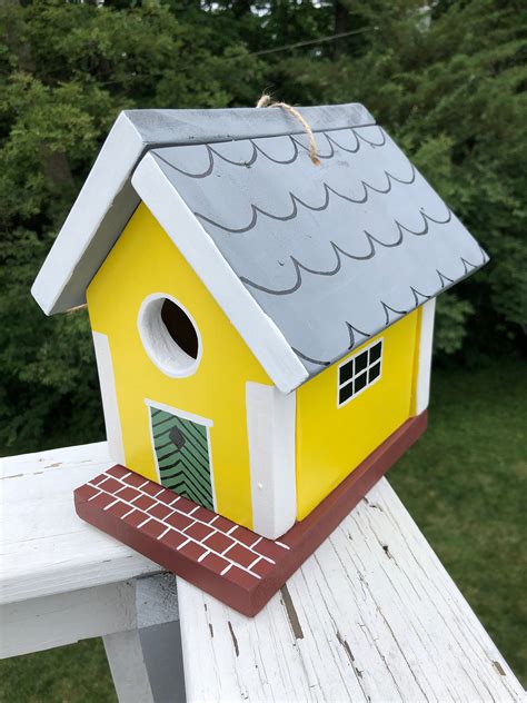 Handmade Wooden Bird House Etsy