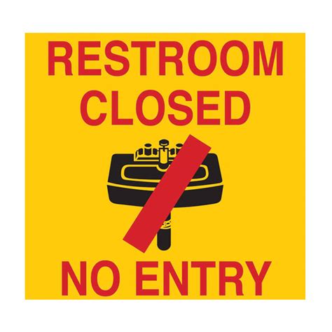 Bradycone Warning Sign Restroom Closed No Entry