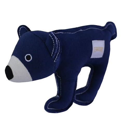 Territory Long Lasting Canvas Bear Dog Toy With Squeaker
