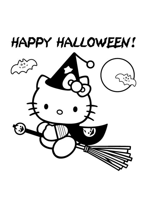 Hello Kitty Halloween Kolorowanki Dla Dzieci Kolorowanki Do