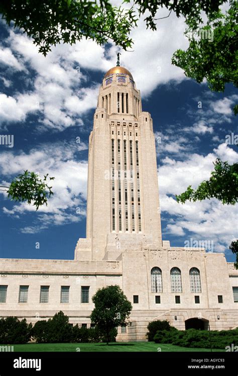 Lincoln Nebraska State Capitol Building Stock Photo Alamy