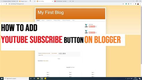 How To Add Youtube Subscribe Button On Blogger Youtube