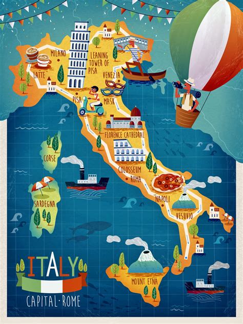 Road Map Of Italy