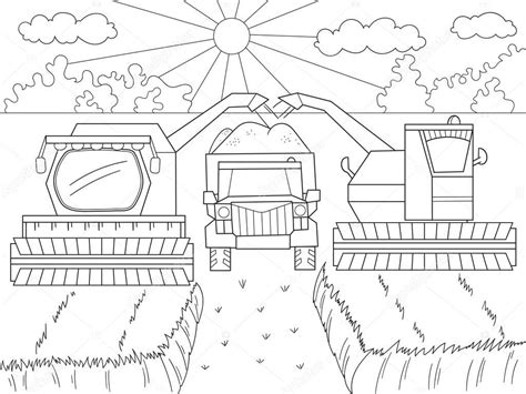 Looking to buy the john deere s680 combine harvester? Tekenfilm, coloring boek voor kinderen. Herfst oogst van ...