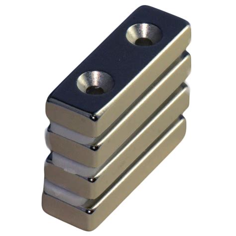 Rectangle Square Ndfeb Double Countersunk Hole Magnet Magnets By Hsmag
