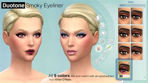 Sims 4 Custom Content Smoky Eyeliner Eyeliner Different Skin Tones
