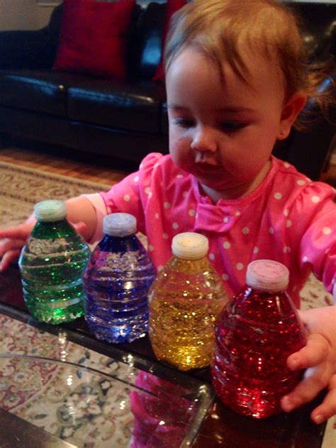 Mini Glitter Sensory Bottles For Babies Toddler Learning Activities