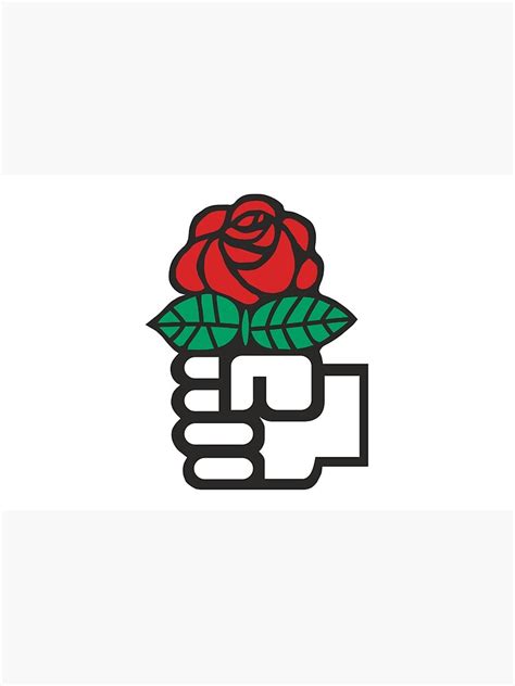 Socialism The Fist And Red Rose Symbol Zipper Pouch By Martstore