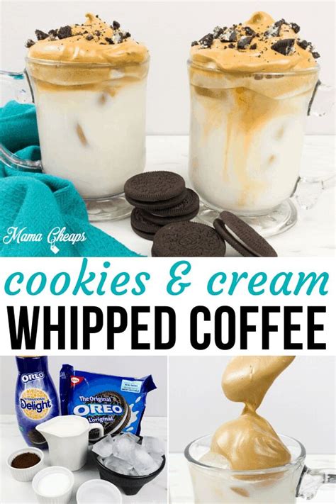 Oreo Cookies And Cream Dalgona Whipped Coffee Recipe Mama Cheaps In