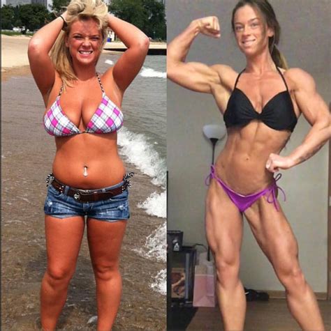 Before After Female Muscle Bodybuilders And Weight Loss Photo Bodybuilding Pinterest