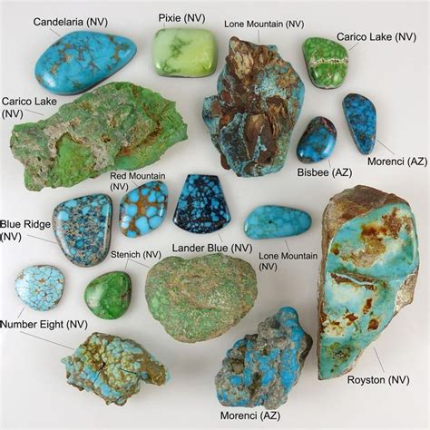 Blue Green Gemstones Chart Winniegemstone