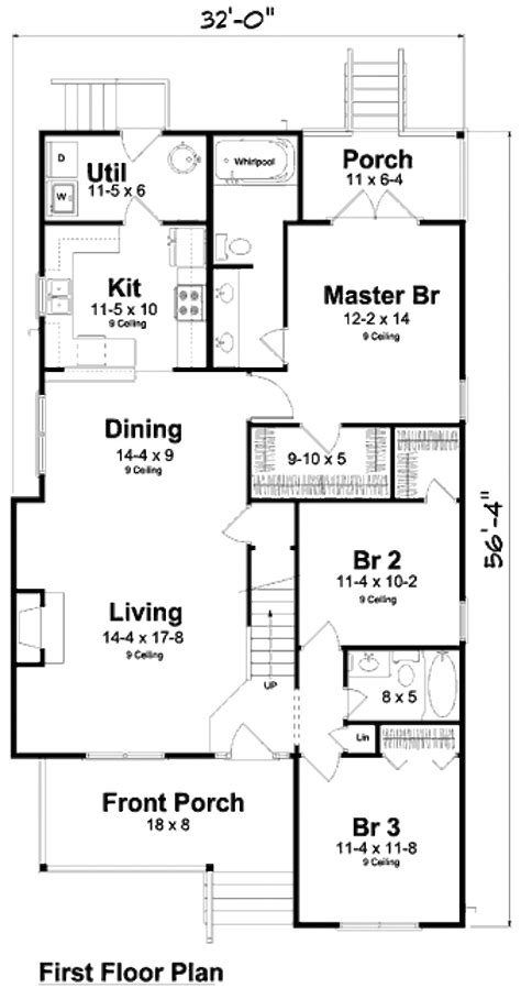 Southern Style House Plan 3 Beds 2 Baths 1451 Sqft Plan 312 716