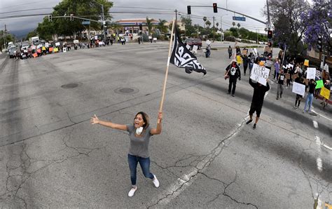 Hundreds March Down Pomona Streets To Protest Police Violence Daily