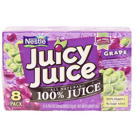 Juicy Juice 100 Juice Grape Juice Boxes 8ct Box Pouch Beverage